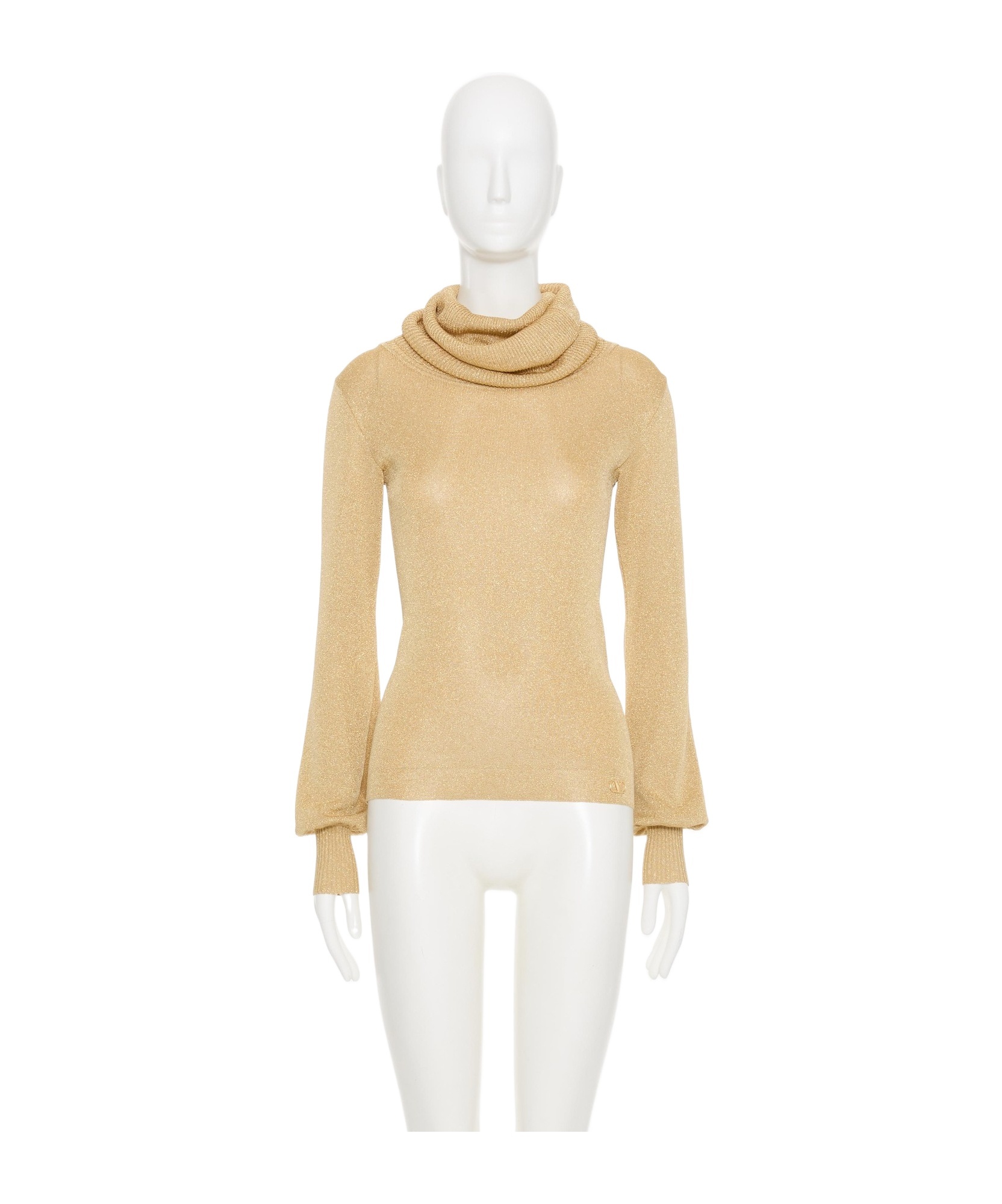 Valentino Long-sleeved Sweater In Nude