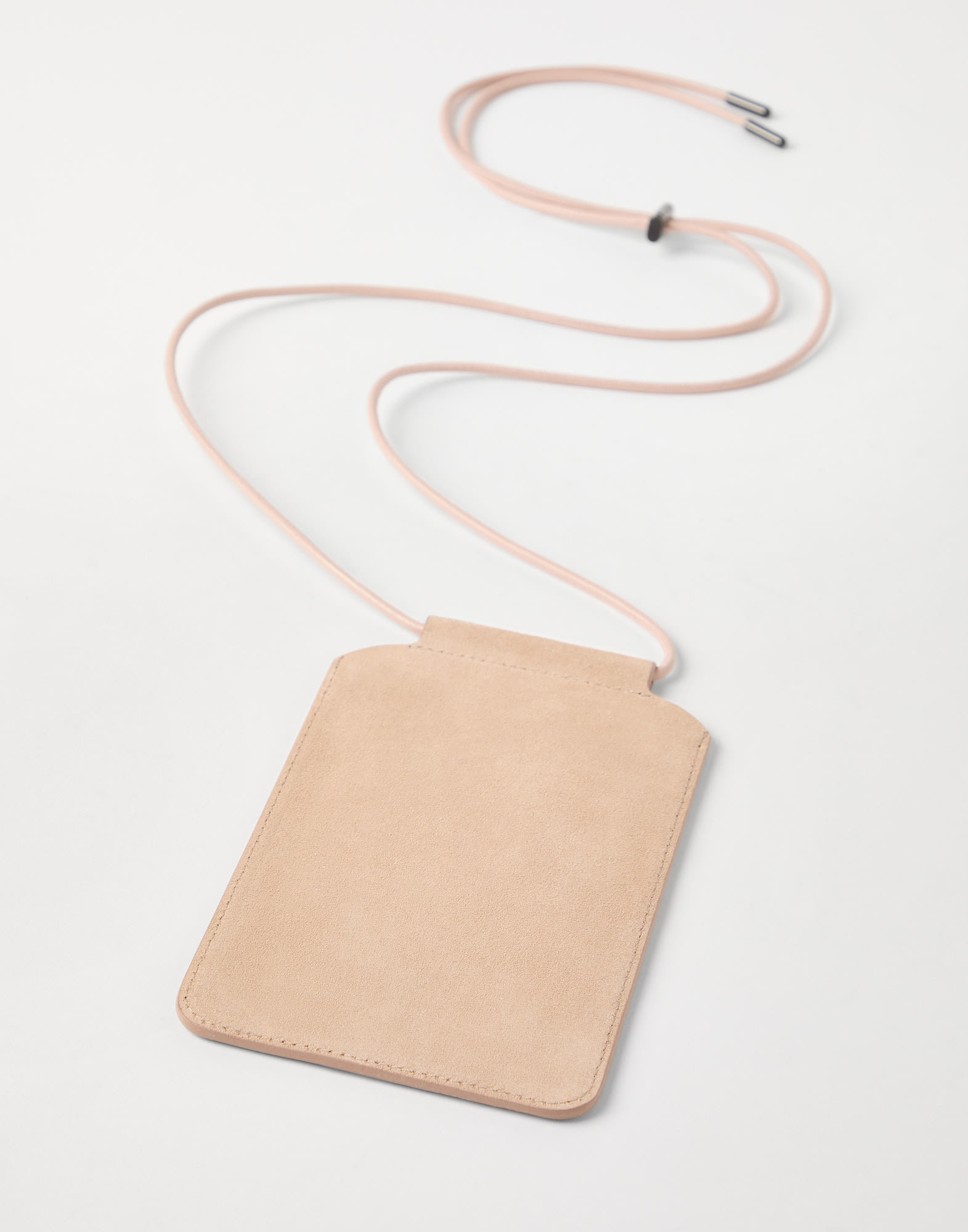 Shop Brunello Cucinelli Shoulder Passport Holder In Nude