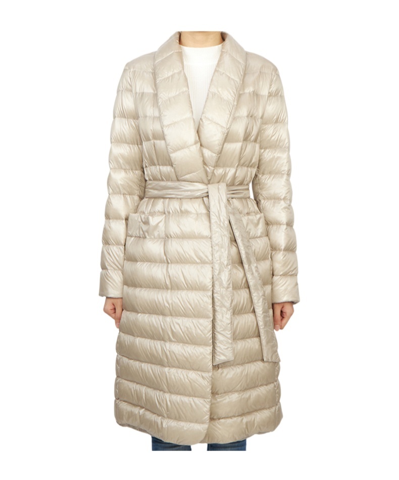 Shop Herno Strap Down Jacket In Nude