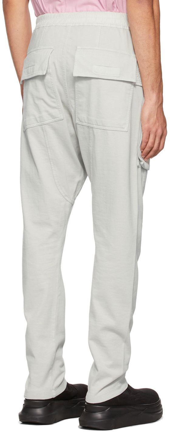 Rick Owens Drkshdw Lace-up Casual Pants In White