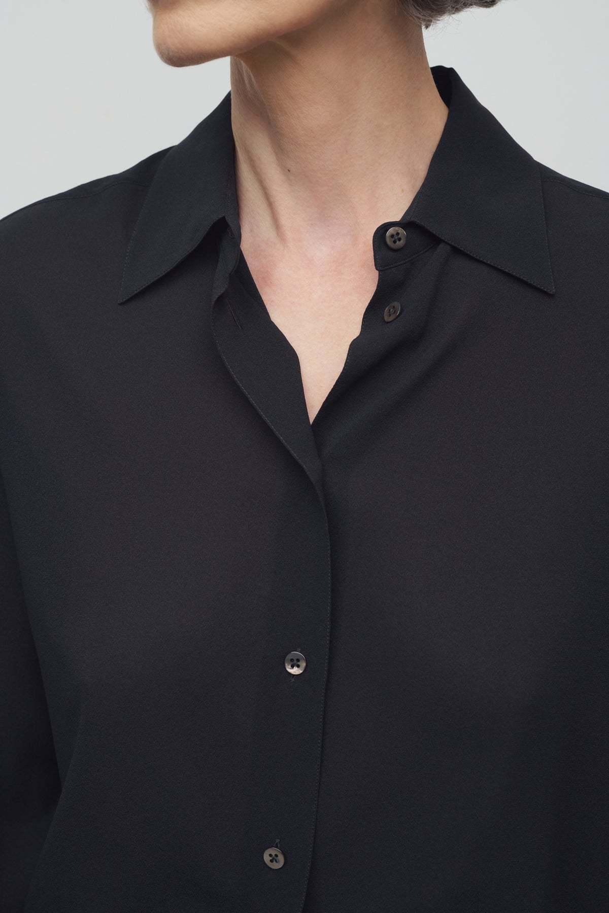 The Row Long-sleeved Shirt In Black