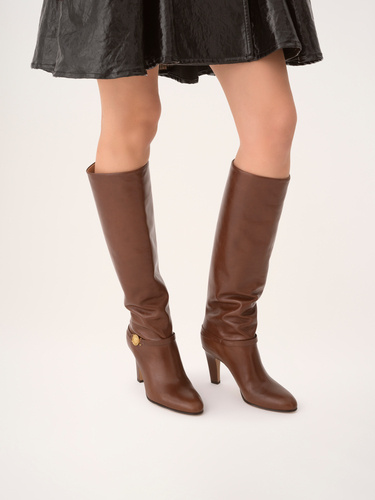 Chloé High-heeled Boots In Brown