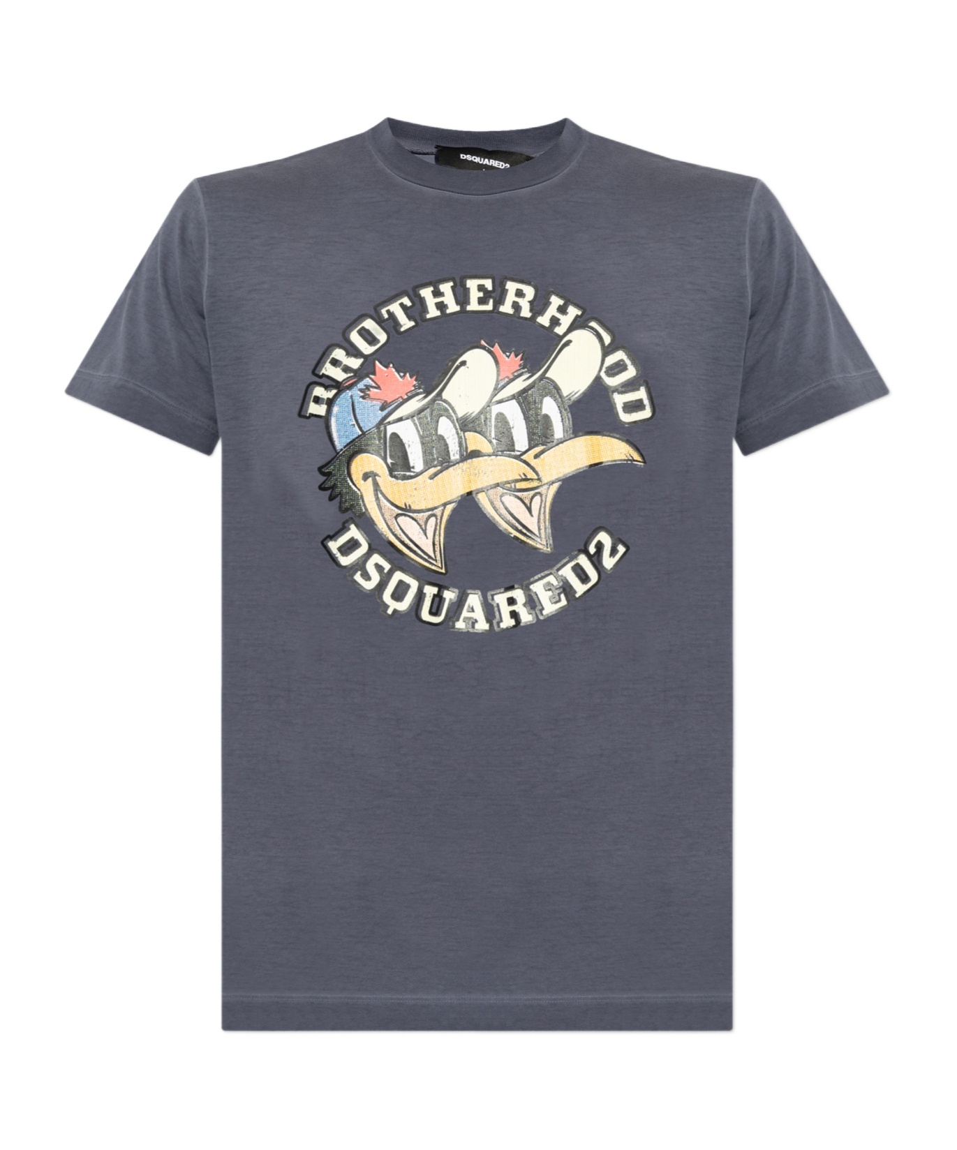 Dsquared2 Logo Printed Crewneck T-shirt In Gray