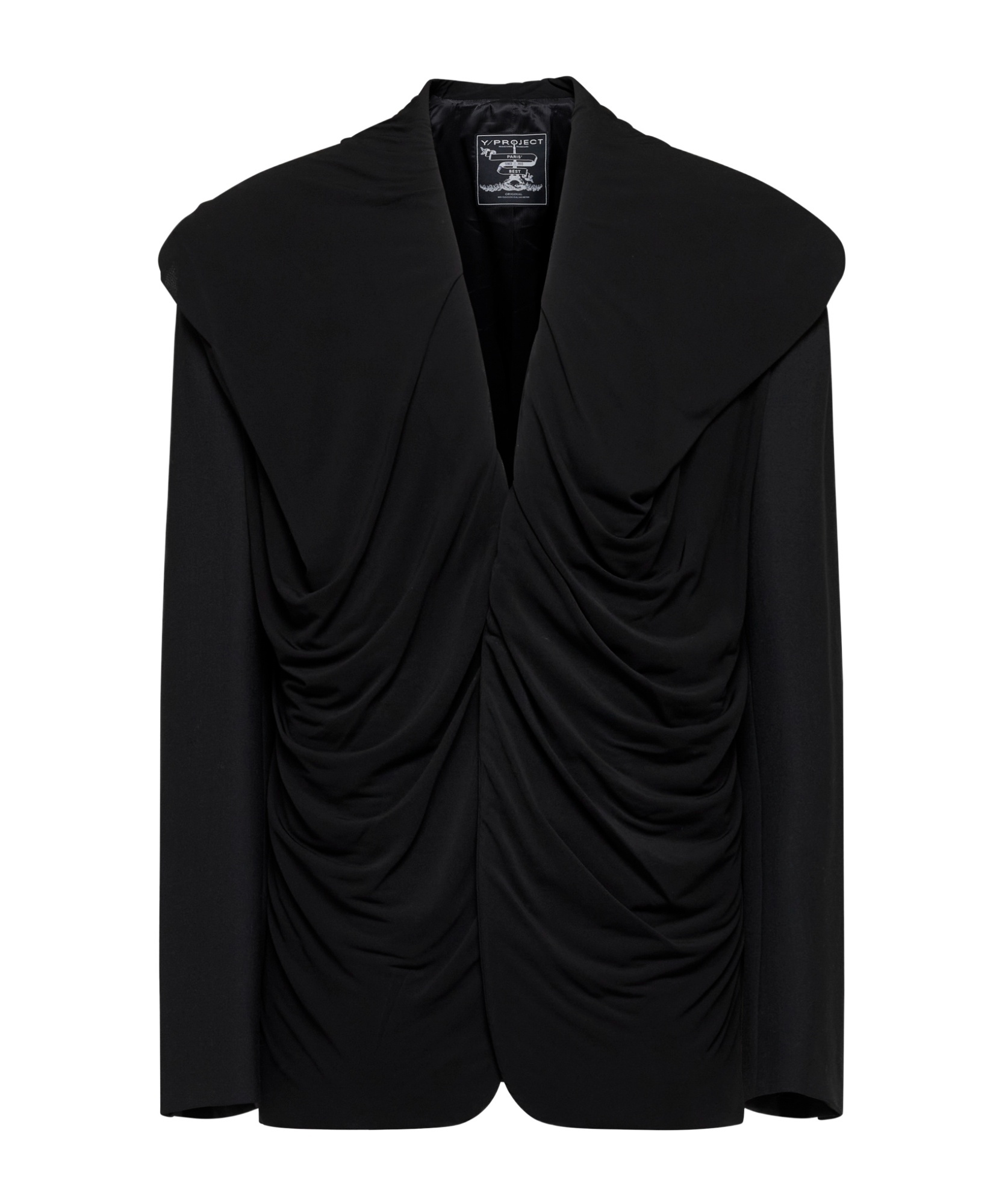 Y/project Y Project Women Black Stretch Twill Oversize Blazer In Black
