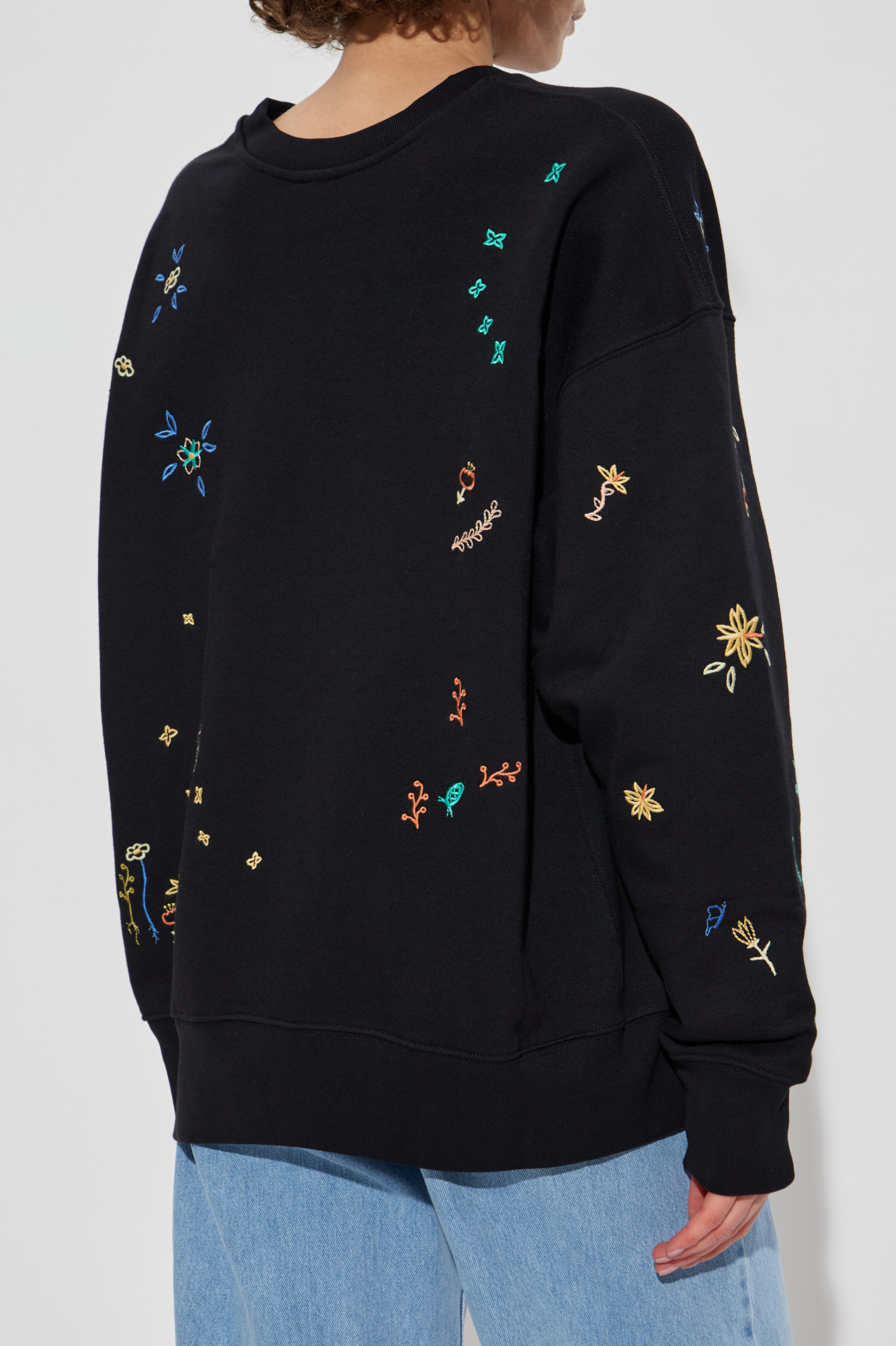 Ps By Paul Smith Ps Paul Smith Embroidered Cotton Sweatshirt In Black