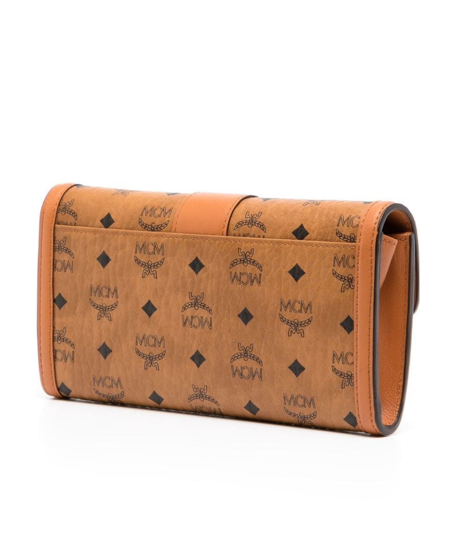 Mcm Logo Shoulder Bag In Brown