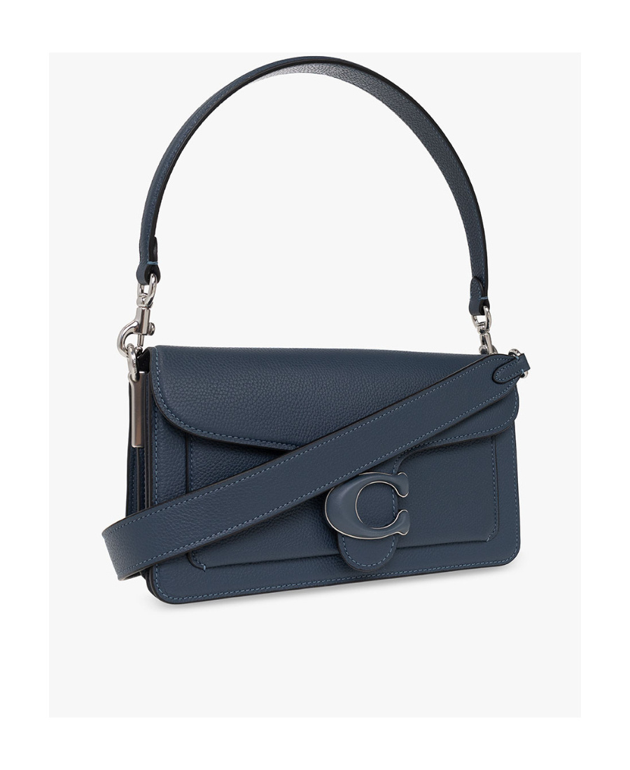 Coach Tabby Leather Satchel Bag In Black