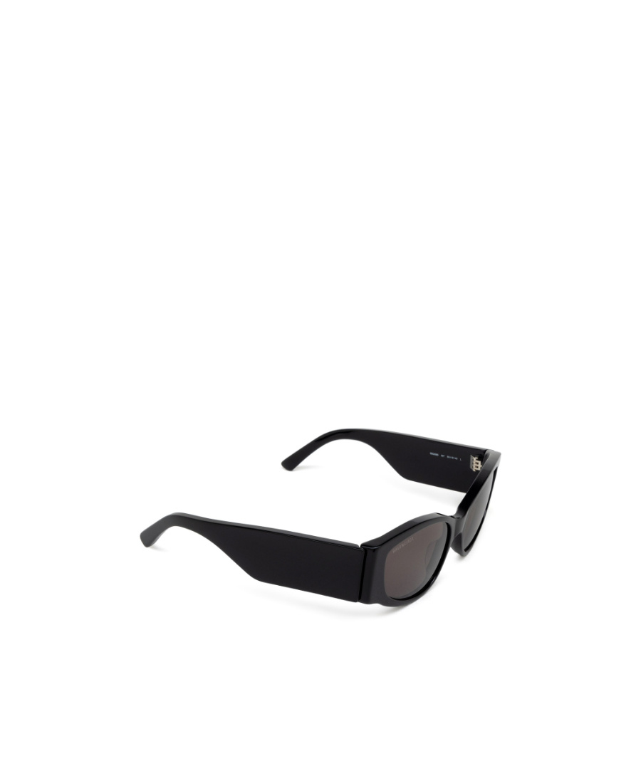 Balenciaga Logo-print Biker Sunglasses In Black