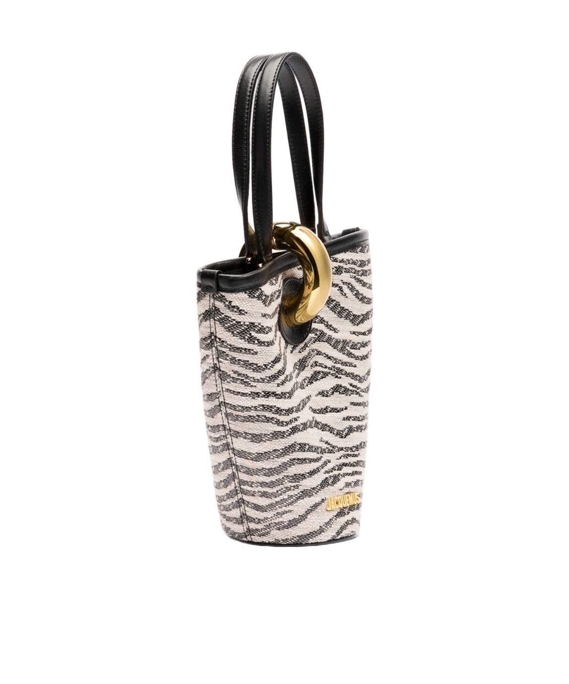 Jacquemus Asymmetrical Mini Bucket Bag In White