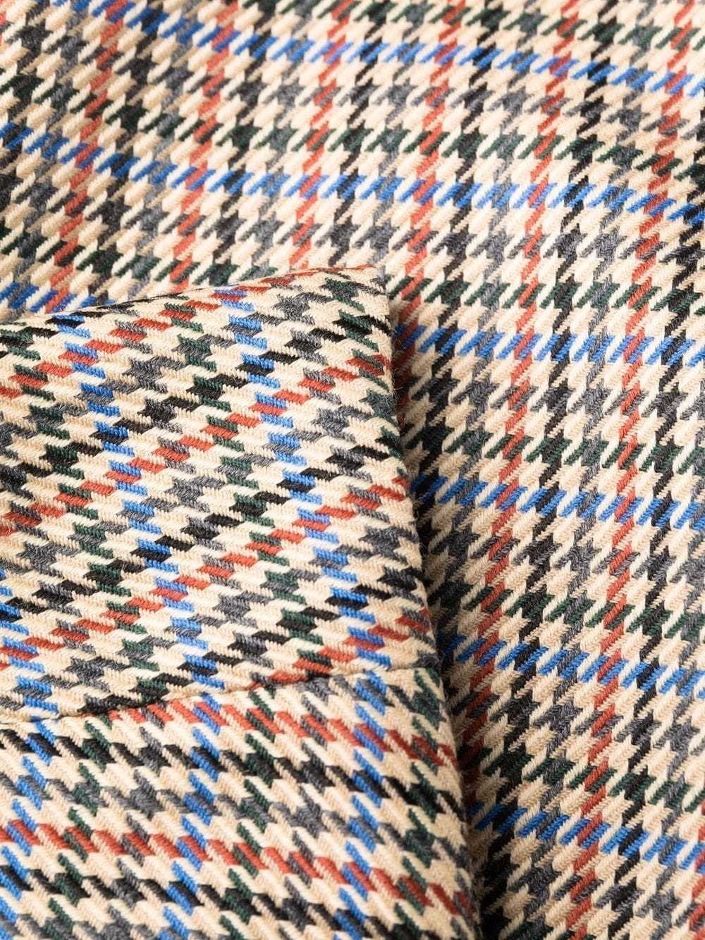 Stella Mccartney Houndstooth-pattern Flared Trousers In Nude