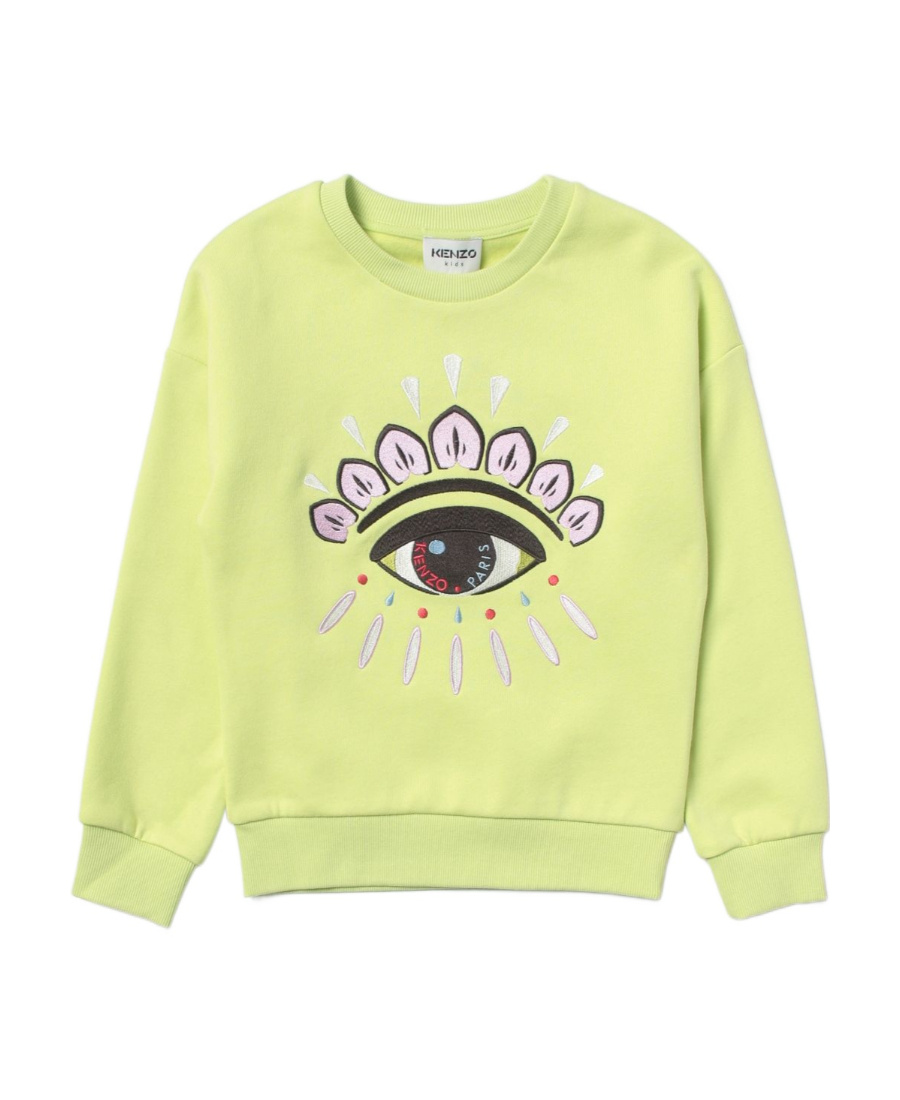 Kenzo Icons Eye Cotton Sweatshirt In Yellow