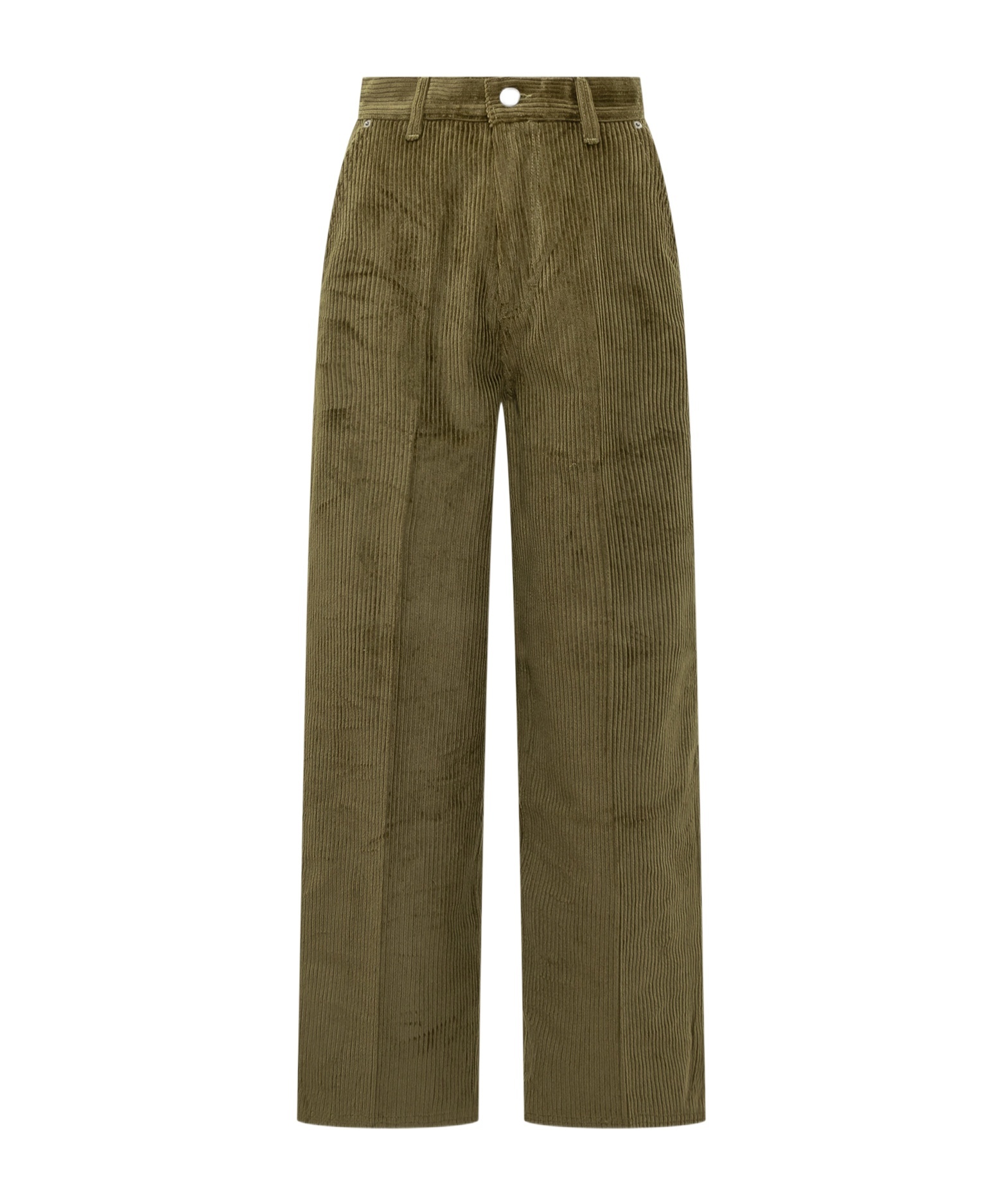 Ami Alexandre Mattiussi Ami Paris Ami Paris Green Wide-leg Corduroy Trousers In Green