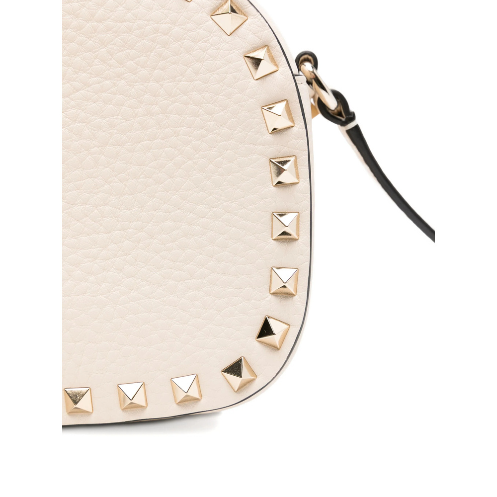 Valentino Rivet Shoulder Bag In White