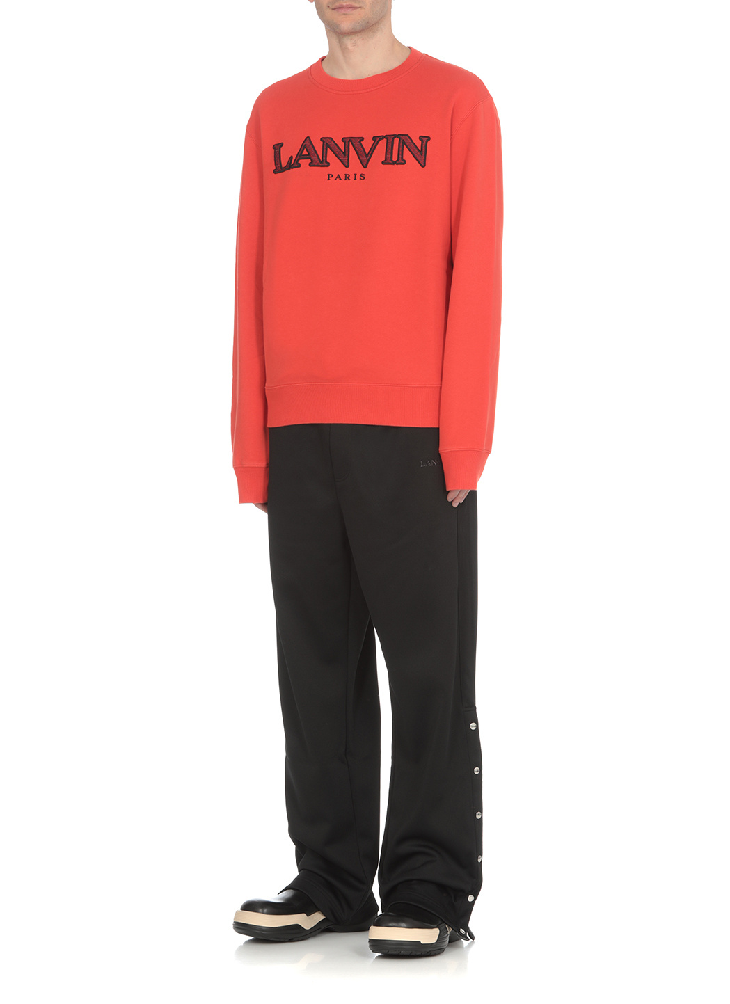 Lanvin Round-necked Sweater In Red