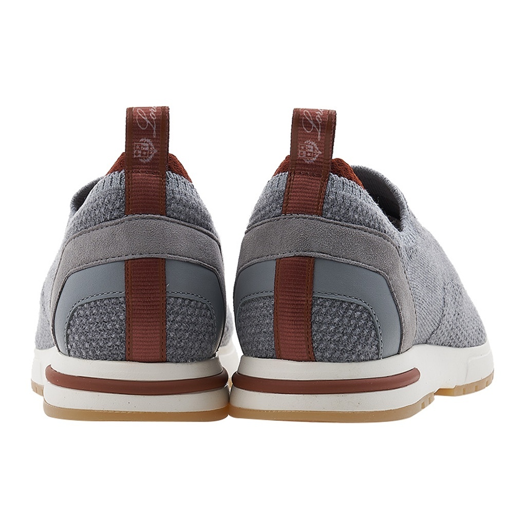 Loro Piana Flexy Knit Slip-on Trainer Sneakers In Gray