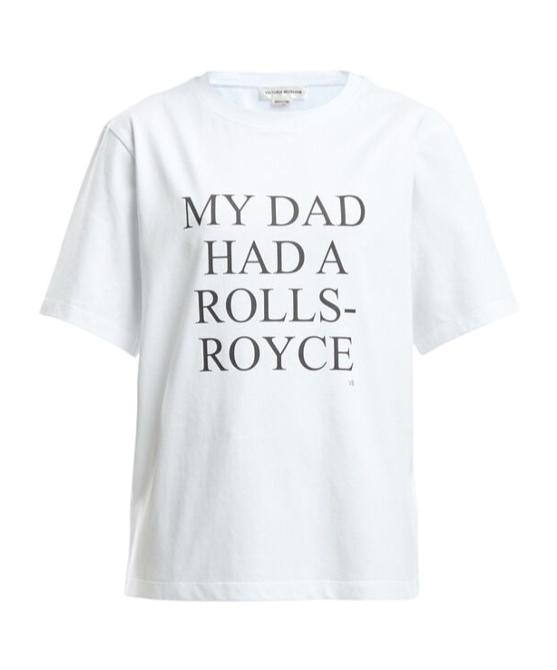 VICTORIA BECKHAM TEXT-PRINT T-SHIRT