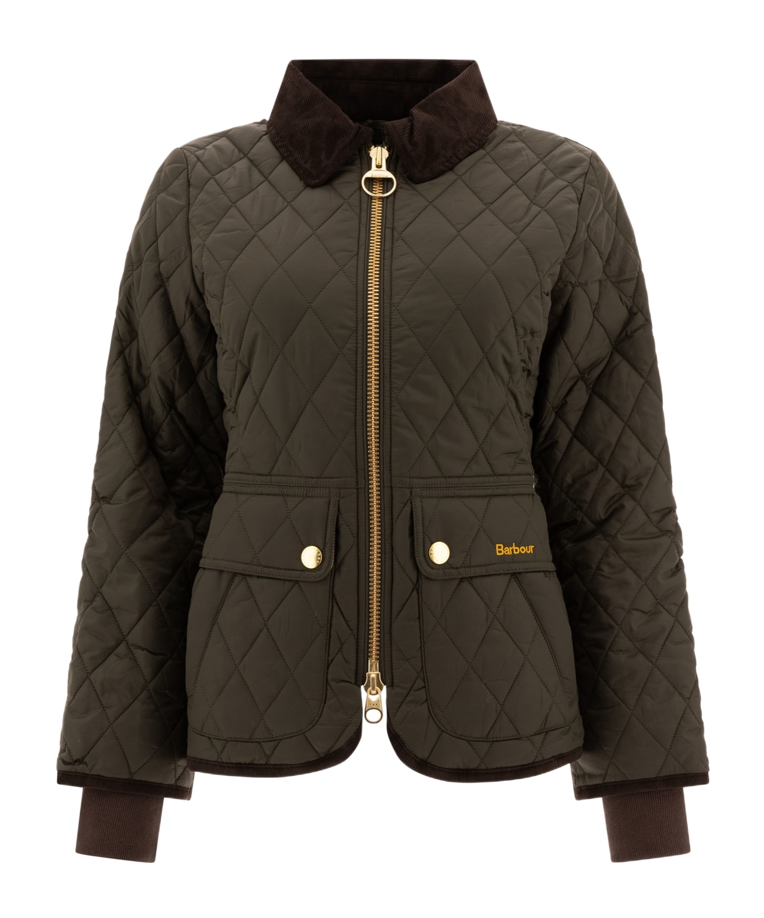 Barbour Fitted Beadnell Quilt Jacket In Black