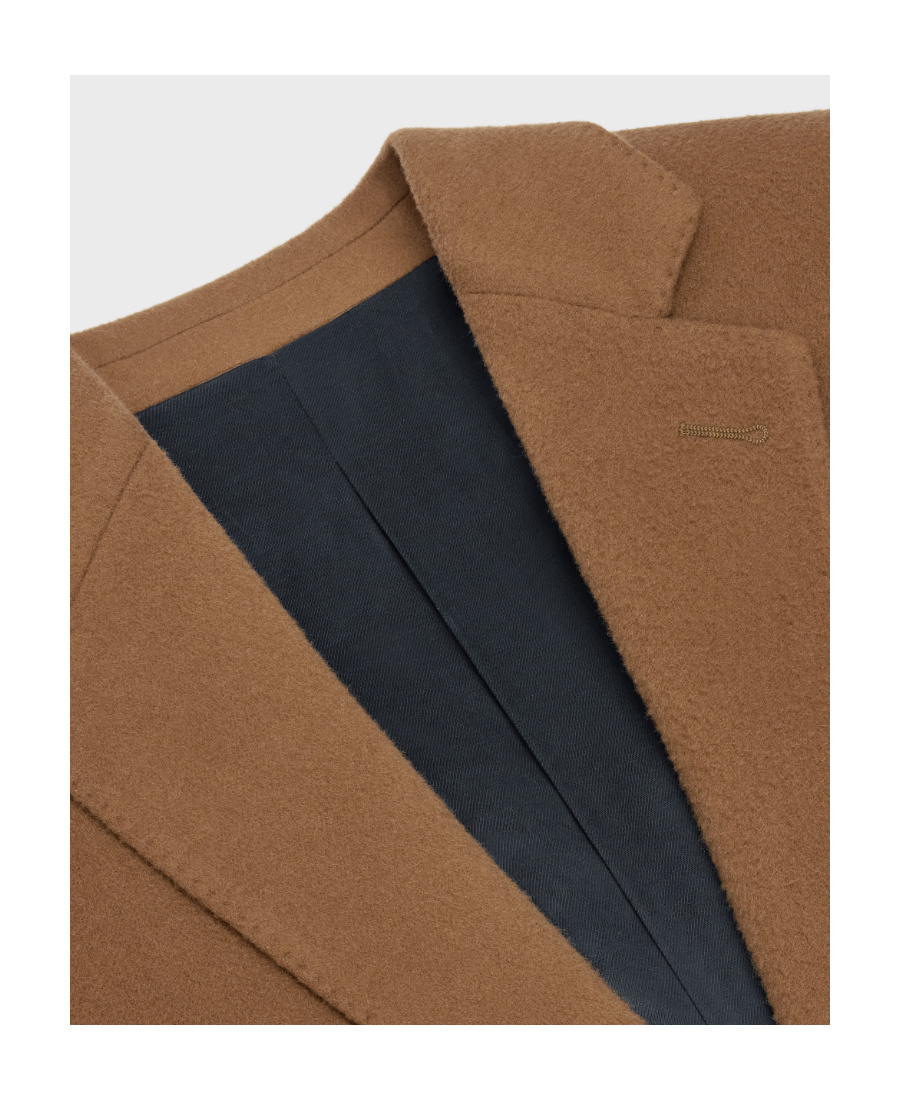 Celine Escobar Wool Coat With Missing Corner Collar In Brown