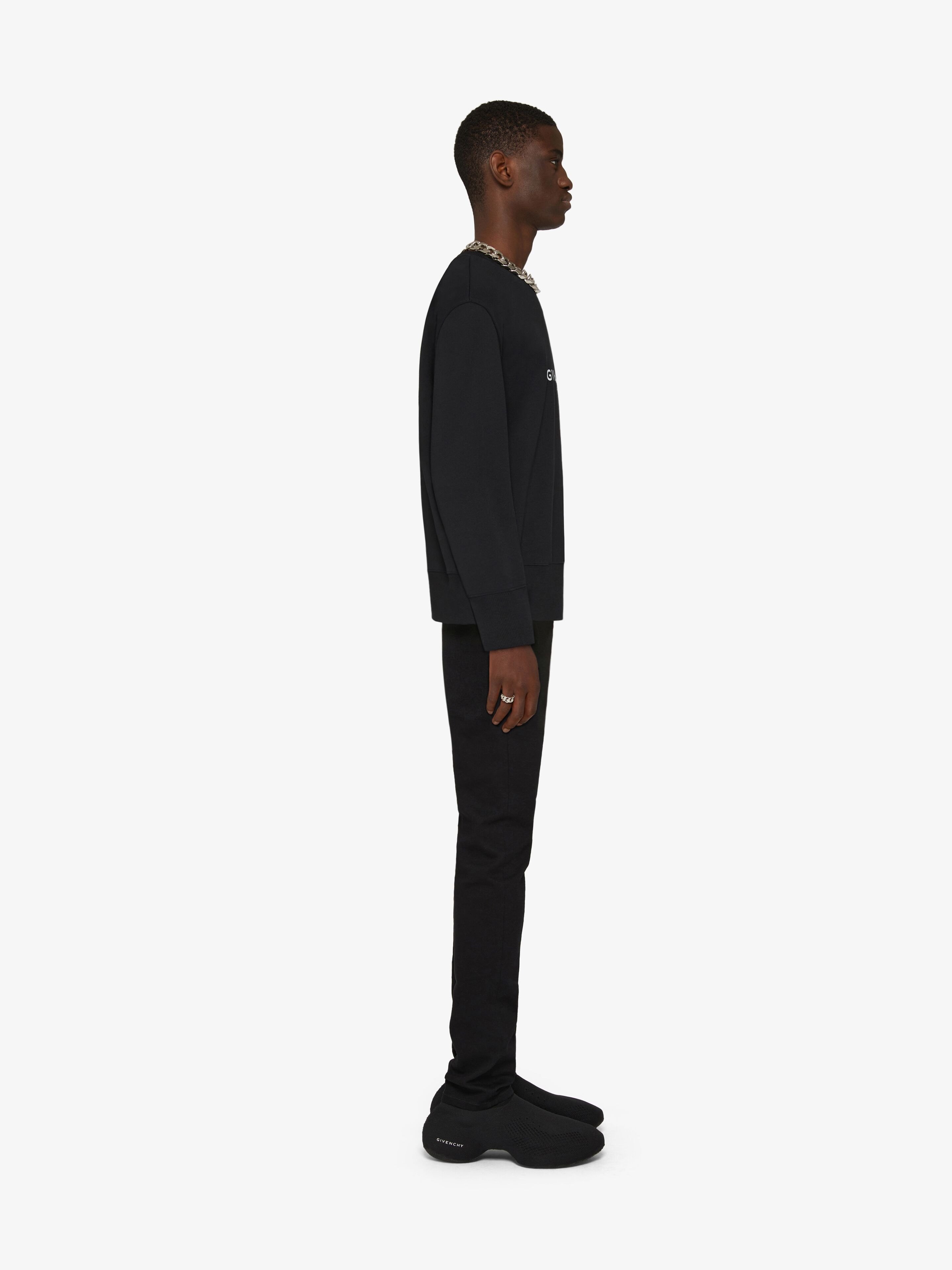 Shop Givenchy Slim Fit Sweatshirt In Printed Felpa In Black