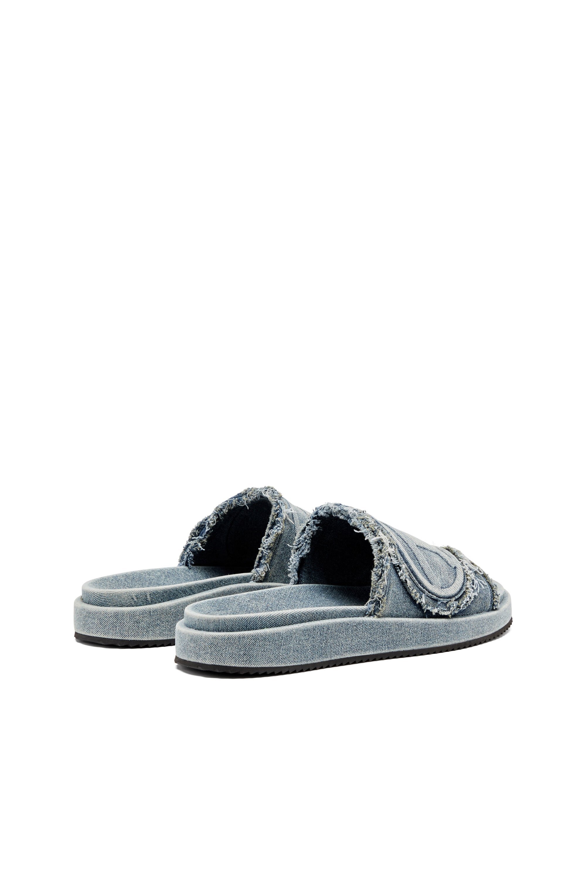 Shop Diesel Sa-slide D Oval Slides In Gray