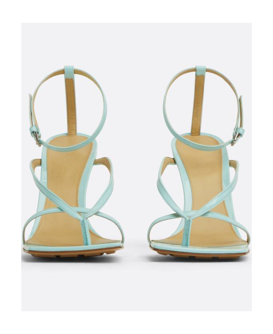 Bottega Veneta Logo High-heeled Sandals In Blue