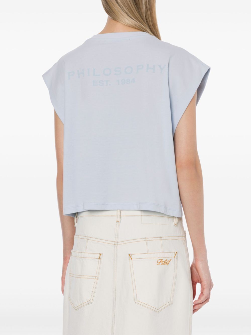 Philosophy Di Lorenzo Serafini Rhinestone-embellished Cotton T-shirt In White