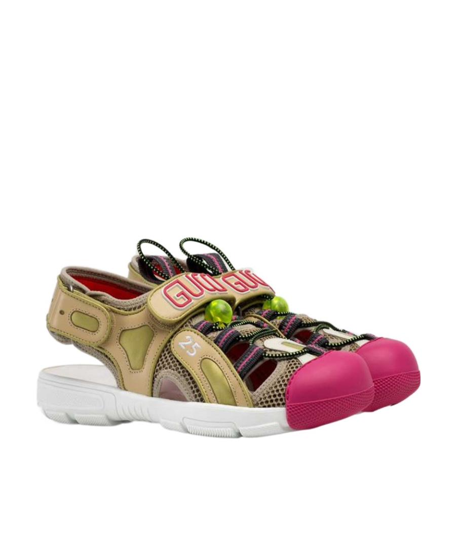 Gucci Mesh Fabric Tinsel Sport Sandals In Multi