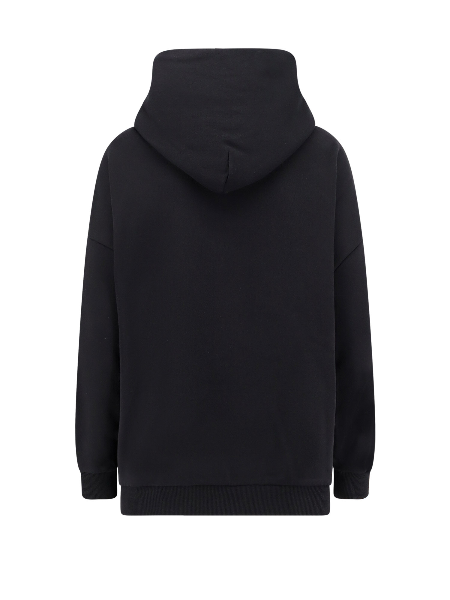 Givenchy Hooded Cotton Sweatshirt Featuring Kangaroo Pocket In Black