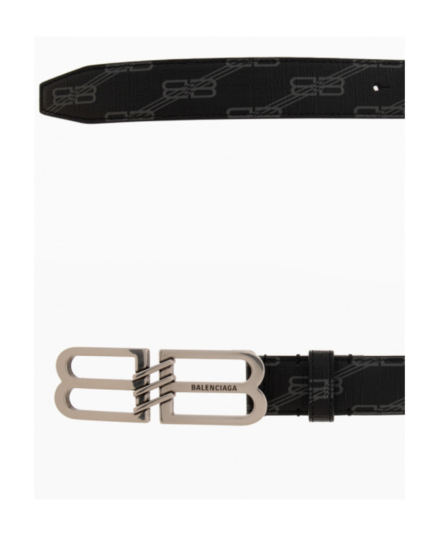 Balenciaga Logo Belt In Black