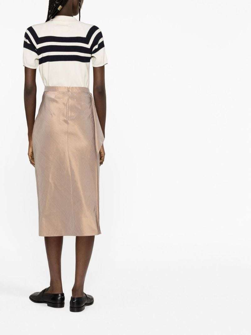 MAISON MARGIELA MAISON MARGIELA FLORAL DETAIL HIGH-WAISTED MIDI SKIRT