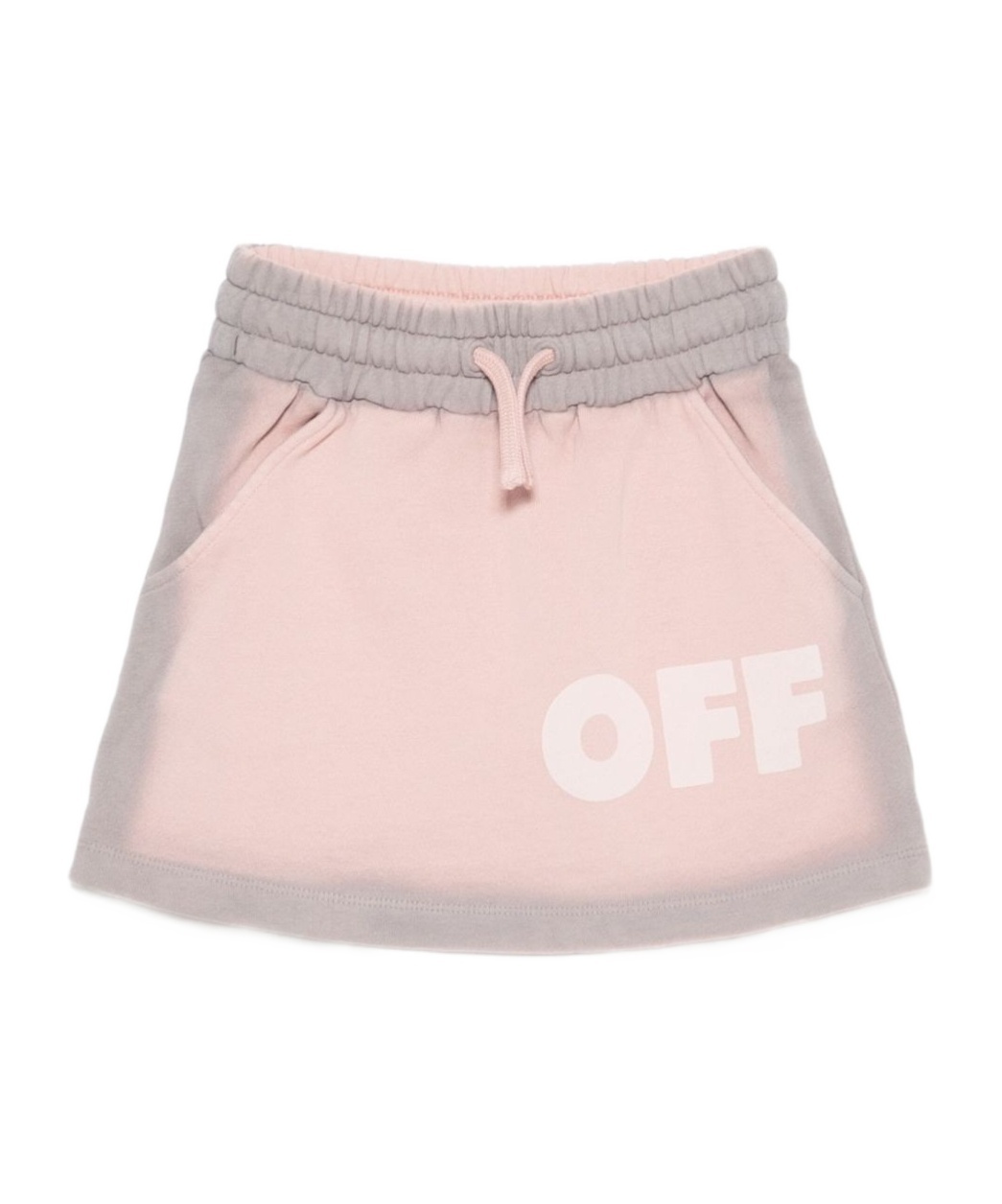 Off-white Drawstring-waist Logo-print Skirt In Pink
