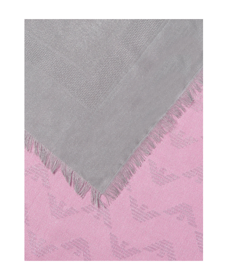 Emporio Armani Gradient-effect Scarf In Gray