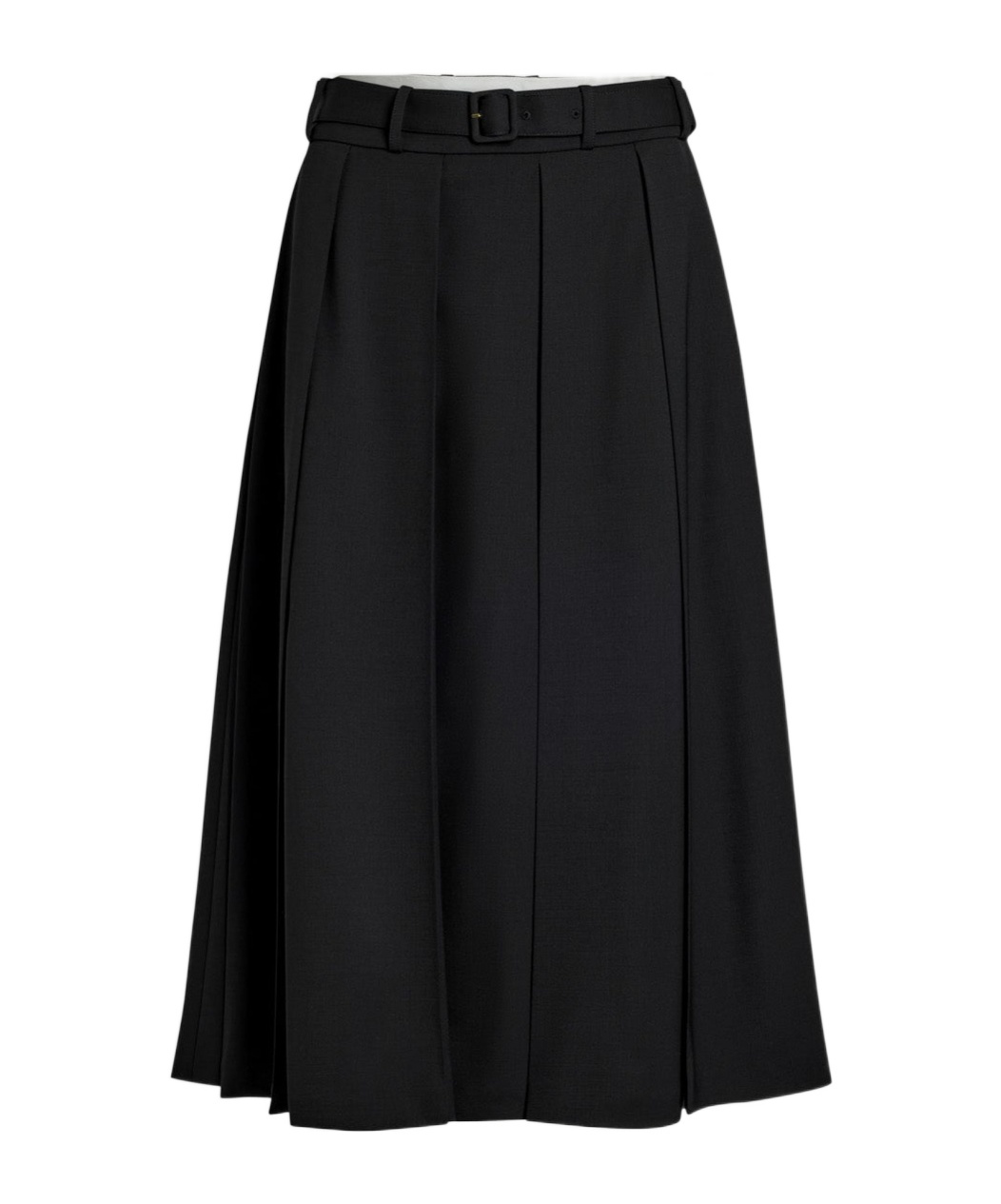 Shop Patou Pleated Midi Skirt In Black