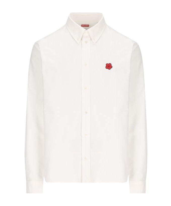 Kenzo Shirt With Boke Flower Embroidery In White