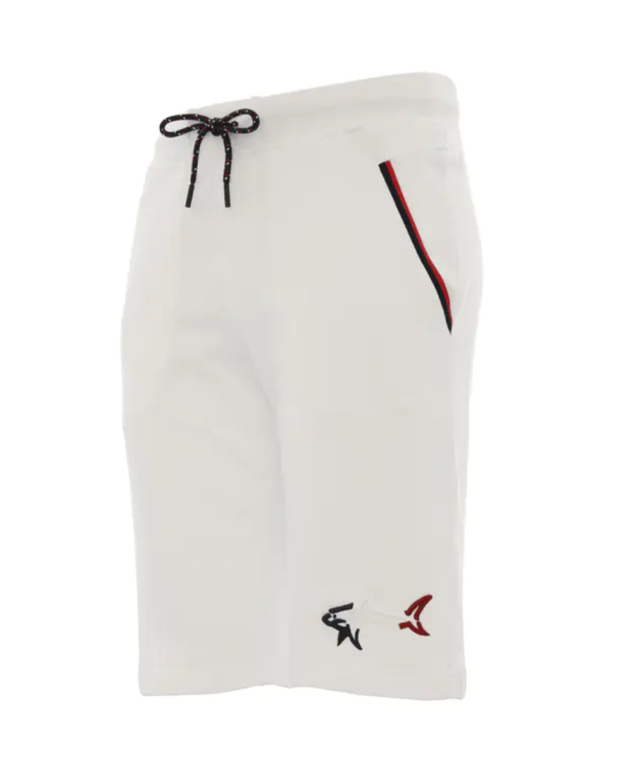 Shop Paul & Shark Logo Embroidered Shorts In White