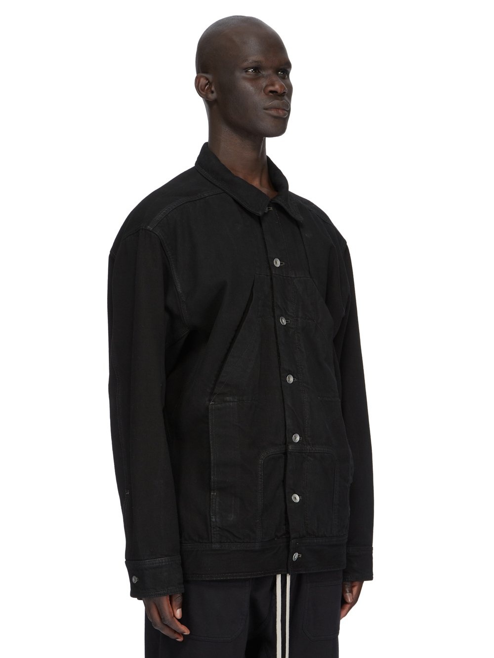 Rick Owens Drkshdw Sphinx Jumbo Worker Jacket In Black