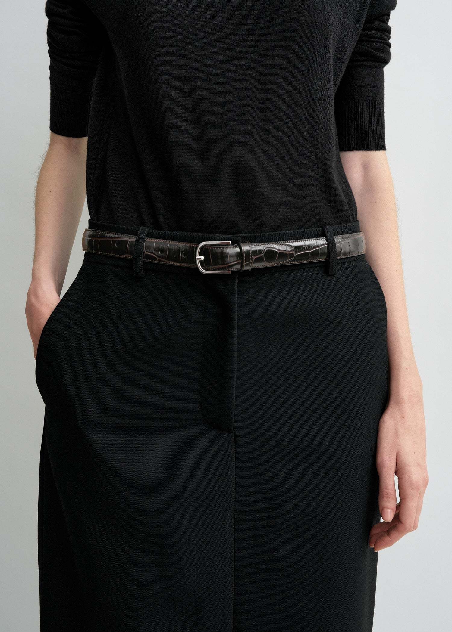 Totême Adjustable Waist Belt In Black