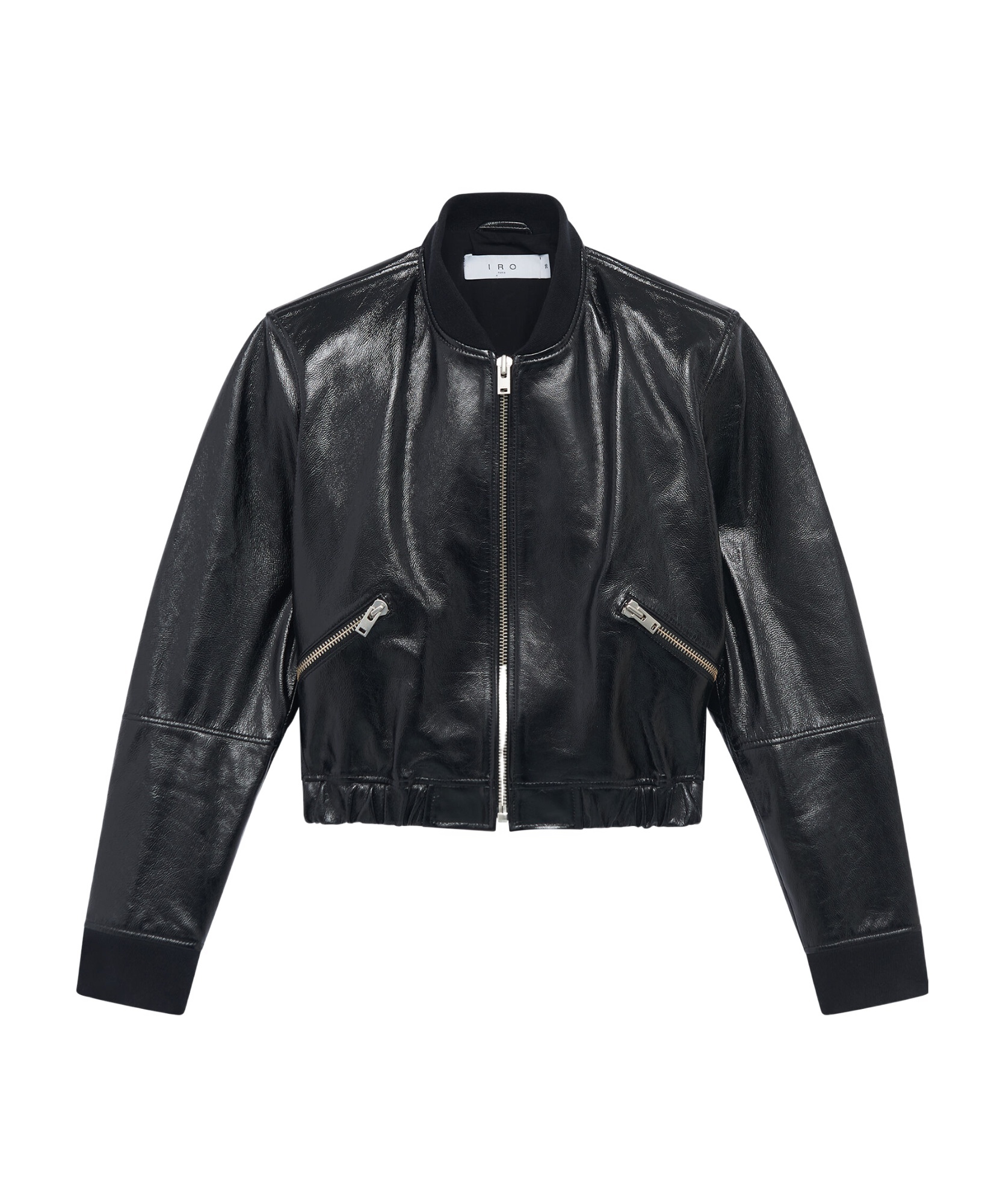 Iro Long-sleeved Leather Jacket In Black