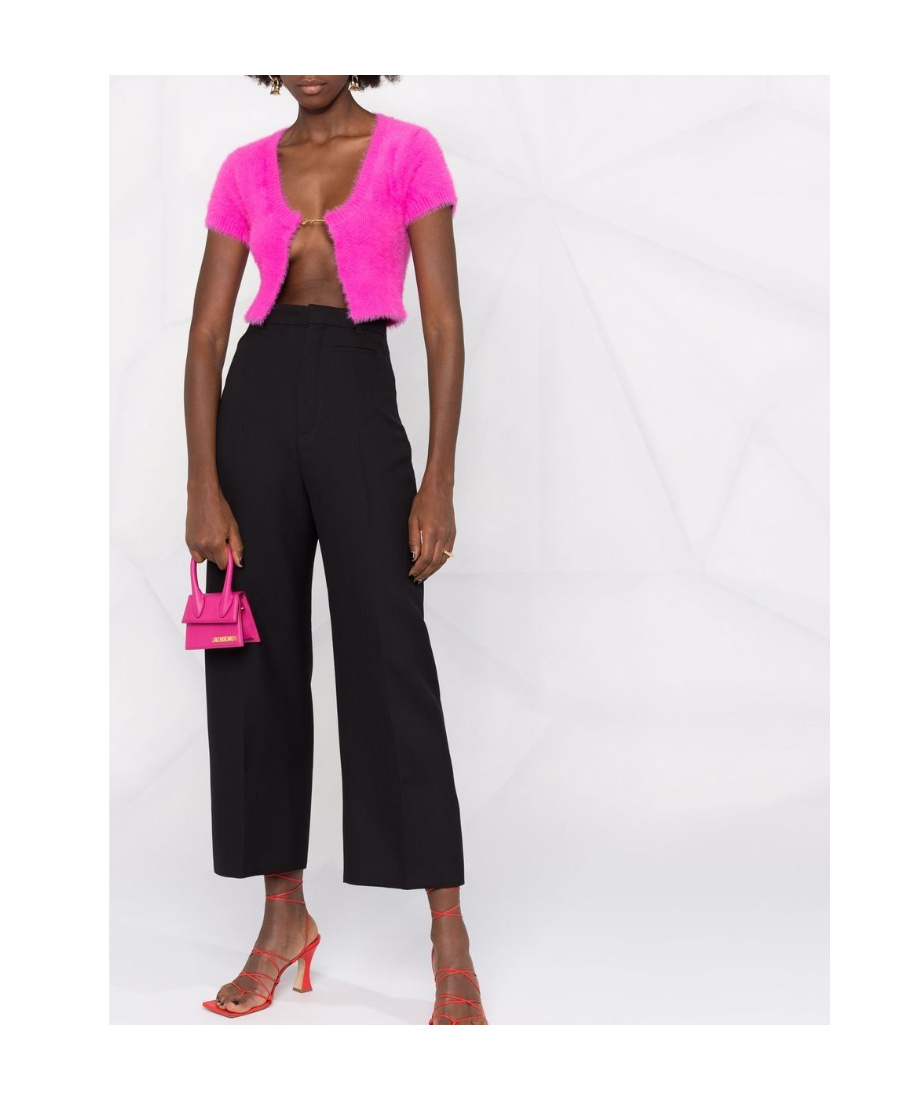 Jacquemus Le Pantalon Santon Cropped Trousers In Black