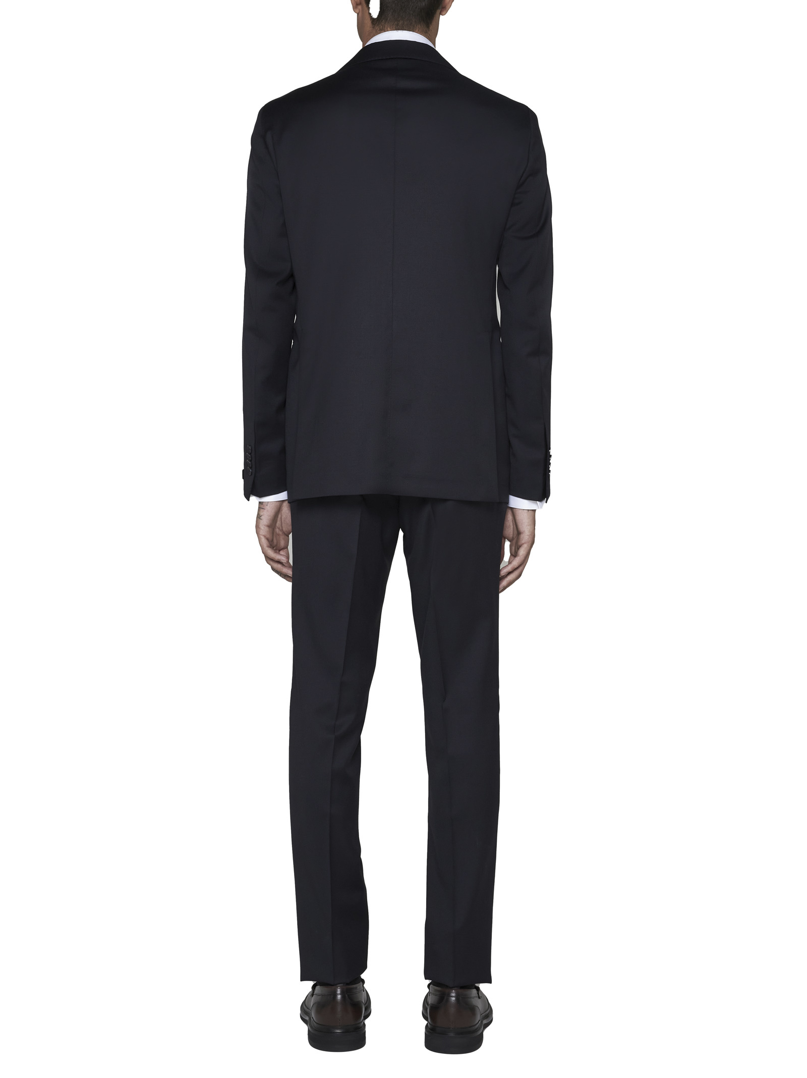 Tagliatore Virgin Wool Suit In Black