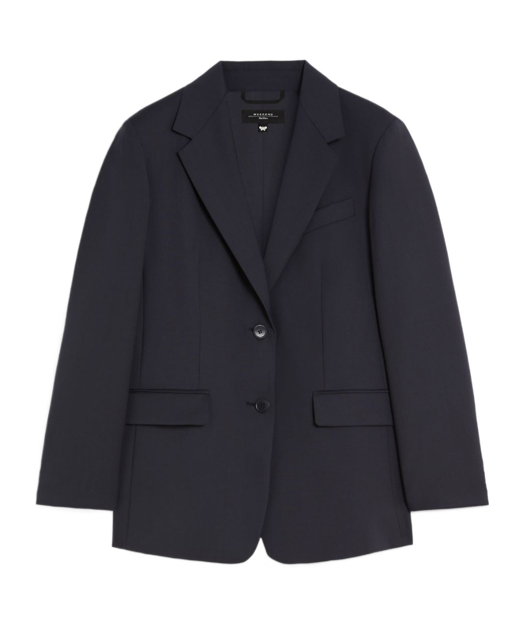 Weekend Max Mara Single-breasted Wool Blazer In Black