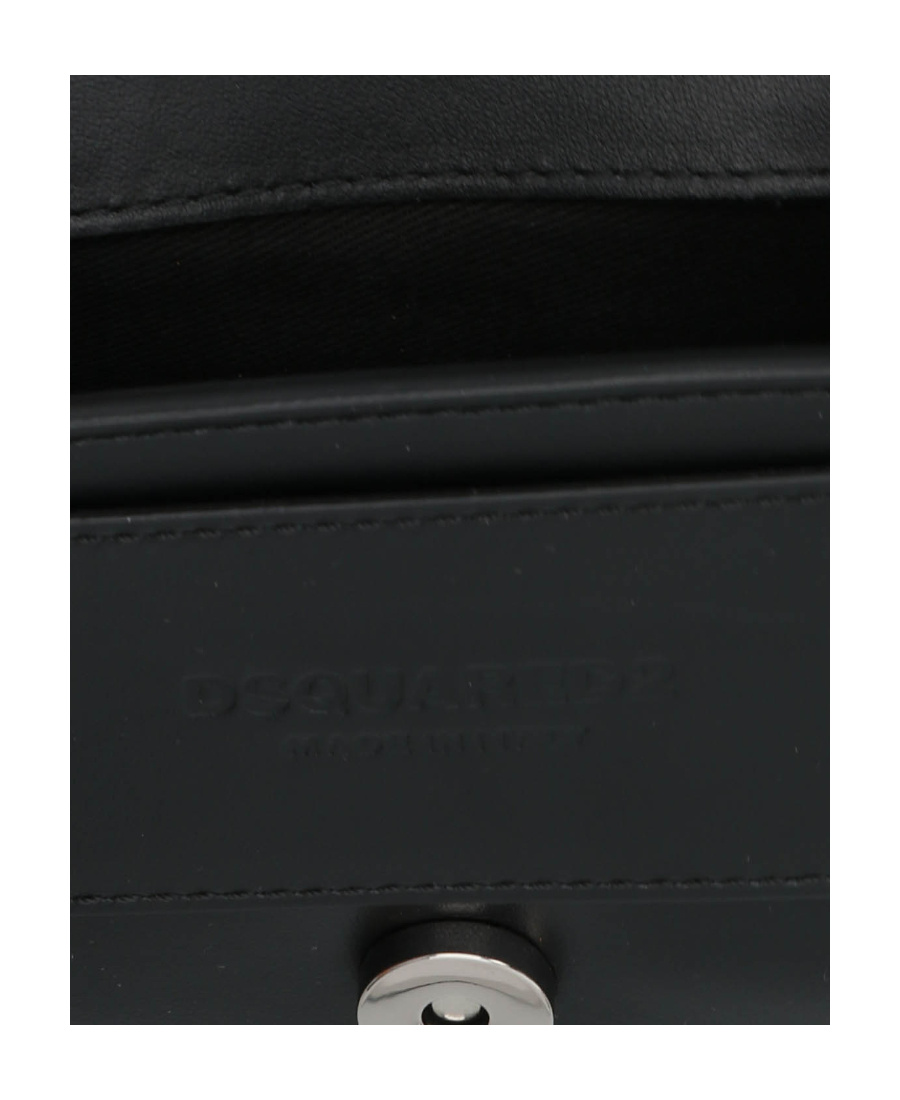 Dsquared2 Logo-plaque Mini Bag In Black