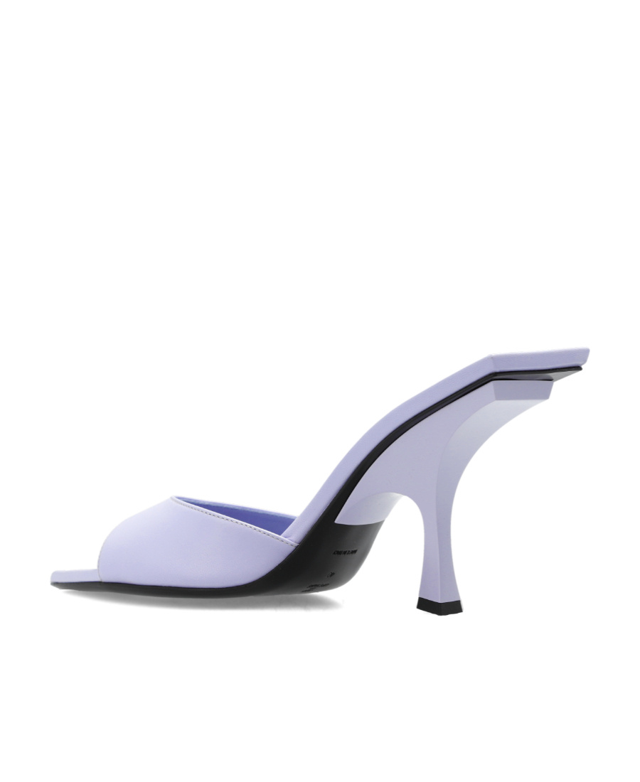 Attico Ester 110mm Leather Mules In Purple