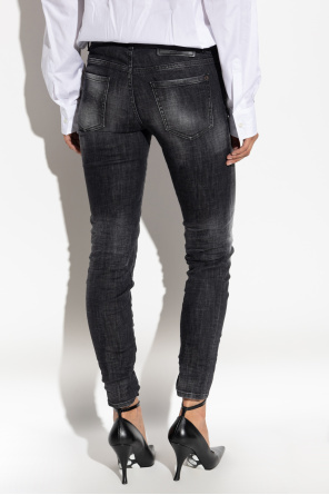 Dsquared2 Belt Loop Jeans In Black