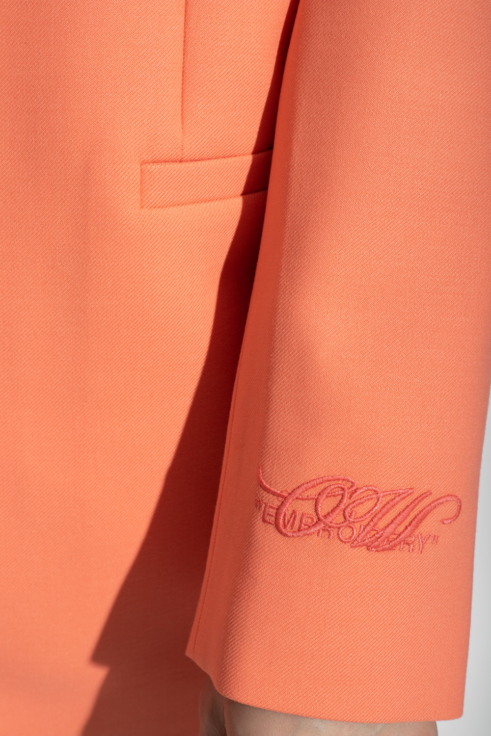 Off-white Blazer In Orange Wool In Pink