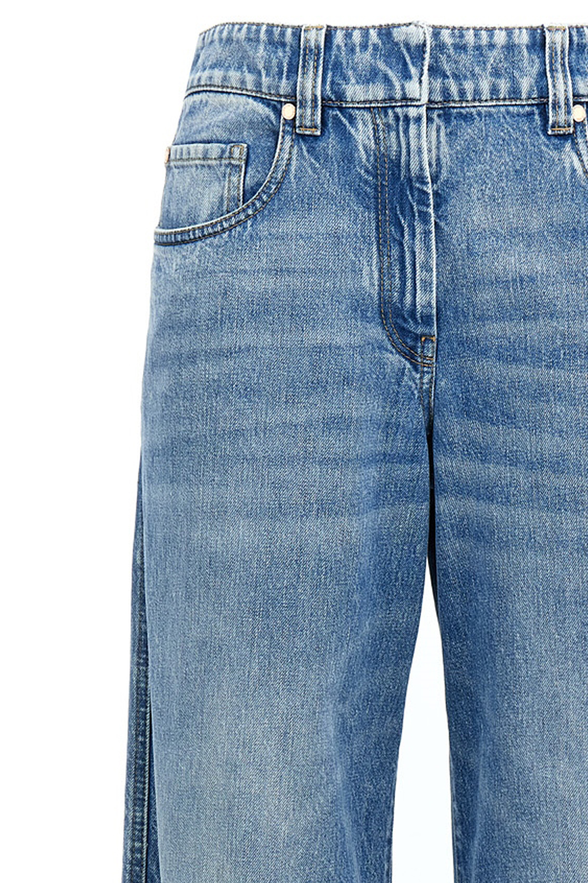 Brunello Cucinelli Belt-loop Jeans In Blue