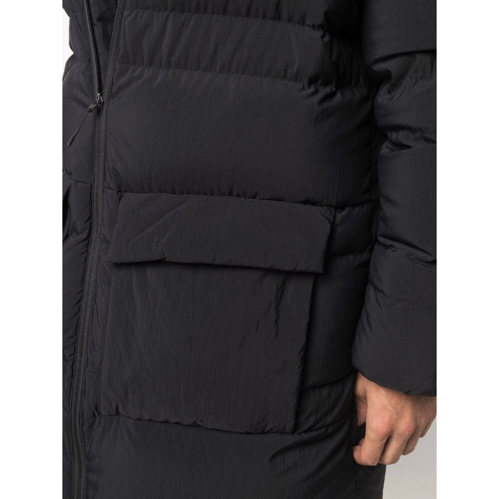 Y-3 Hooded Padded Down Coat In Black