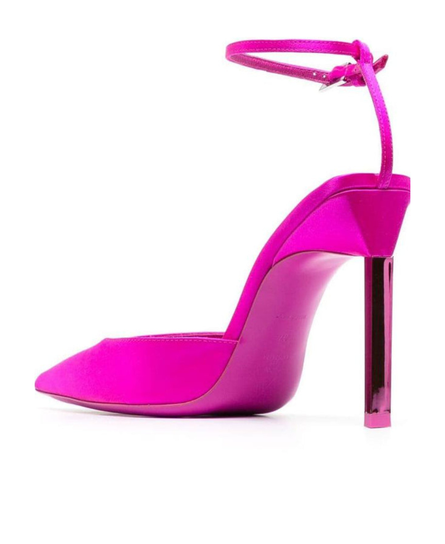 Attico Perine Raso Ankle-strap Pumps In Pink