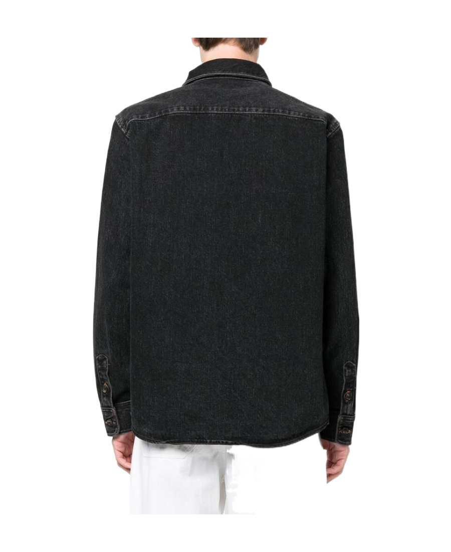 Apc Black Vittorio Denim Shirt In Black