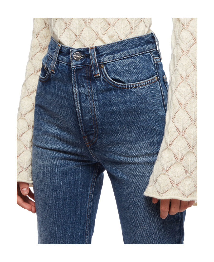 Totême Cropped Straight-leg Jeans In Blue